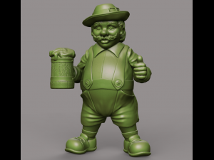 beer lover male stl 3d print model 3D Принт Модель
