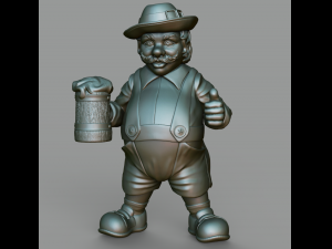 beer lover male stl 3d print model 3D Принт Модель
