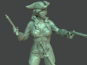 female pirate 3d print model 3D-printmodel