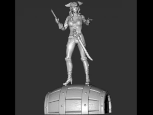 female pirate 3d print model 3D Print Model