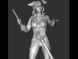 female pirate 3d print model 3D Print Model