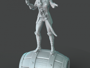 female pirate 3d print model 3D-Druckmodell
