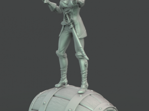female pirate 3d print model 3D-Druckmodell