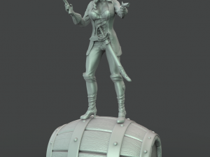 female pirate 3d print model 3D-Druckmodell