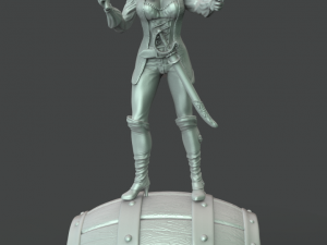 female pirate 3d print model 3D-Druckmodell