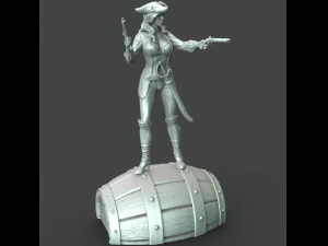 female pirate 3d print model 3D Print Model