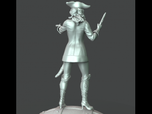 female pirate 3d print model 3D-Druckmodell