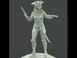 female pirate 3d print model 3D-Druckmodell