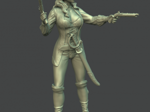 female pirate 3d print model 3D-Druckmodell
