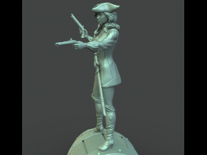 female pirate 3d print model 3D-Druckmodell
