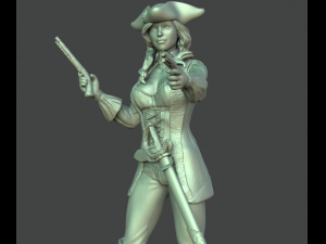 female pirate 3d print model 3D-Druckmodell