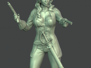 female pirate 3d print model 3D-Druckmodell