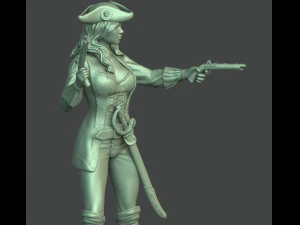 female pirate 3d print model 3D Print Model