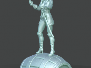 female pirate 3d print model 3D-Druckmodell