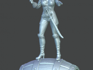 female pirate 3d print model 3D-Druckmodell