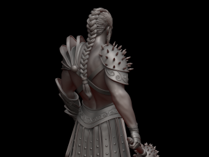warrior with a mace 3d print and high poly Modelo de Impressão 3D