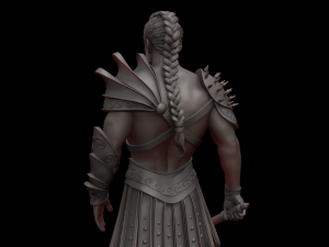 warrior with a mace 3d print and high poly Modelo de Impressão 3D