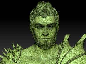 warrior with a mace 3d print and high poly Modelo de Impressão 3D
