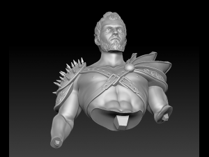 warrior with a mace 3d print and high poly Modelo de Impressão 3D