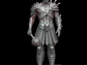 warrior with a mace 3d print and high poly Modelo de Impressão 3D