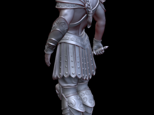 warrior with a mace 3d print and high poly Modelo de Impressão 3D