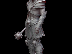 warrior with a mace 3d print and high poly Modelo de Impressão 3D