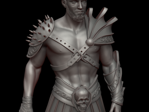 warrior with a mace 3d print and high poly Modelo de Impressão 3D