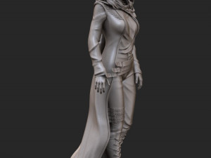 woman in gas mask 3d print model stl and high poly 3D Print Model