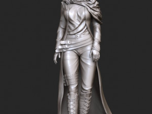woman in gas mask 3d print model stl and high poly 3D Print Model