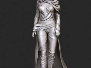 woman in gas mask 3d print model stl and high poly 3D Print Model