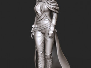 woman in gas mask 3d print model stl and high poly 3D Print Model