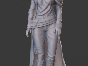 woman in gas mask 3d print model stl and high poly 3D Print Model