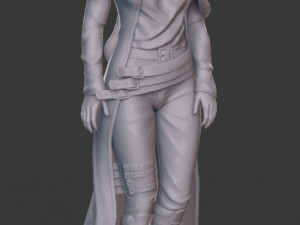 woman in gas mask 3d print model stl and high poly 3D Print Model