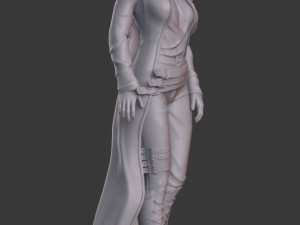 woman in gas mask 3d print model stl and high poly 3D Print Model