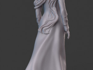 woman in gas mask 3d print model stl and high poly 3D Print Model