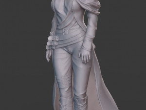 woman in gas mask 3d print model stl and high poly 3D Print Model