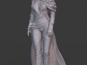 woman in gas mask 3d print model stl and high poly 3D Print Model