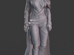 woman in gas mask 3d print model stl and high poly 3D Print Model