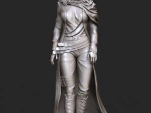 woman in gas mask 3d print model stl and high poly 3D Print Model