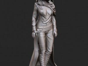woman in gas mask 3d print model stl and high poly 3D Print Model