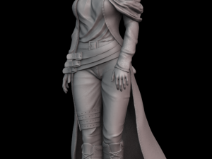 woman in raincoat 3d print model 3D Print Model