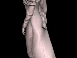 woman in raincoat 3d print model 3D Print Model