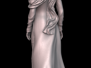 woman in raincoat 3d print model 3D Print Model
