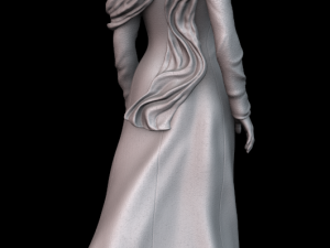 woman in raincoat 3d print model 3D Print Model