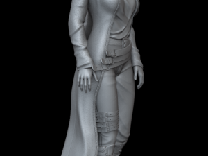 woman in raincoat 3d print model 3D Print Model