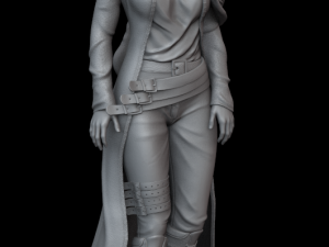 woman in raincoat 3d print model 3D Print Model