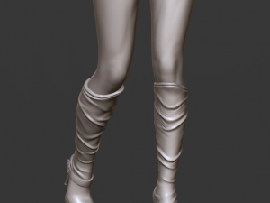 model woman with hell dog 3d print and high poly 3D Baskı Modeli