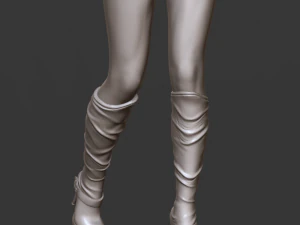 жінка-модель із 3d-принтом пекельного пса та високим полі 3D Принт Модель