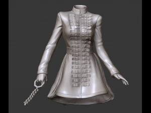 жінка-модель із 3d-принтом пекельного пса та високим полі 3D Принт Модель