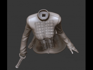 model woman with hell dog 3d print and high poly 3D Baskı Modeli